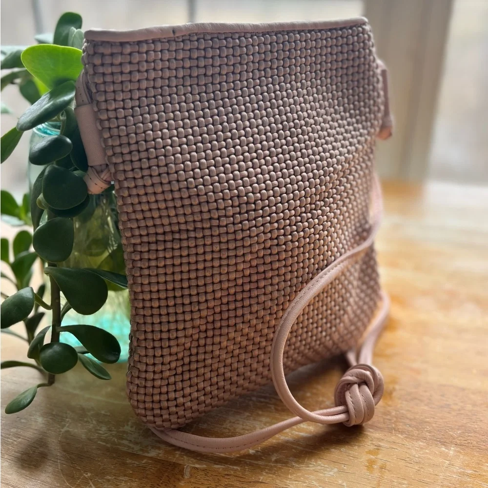 Sharif Woven Brown Crossbody Bag with Gold Accent NEW!